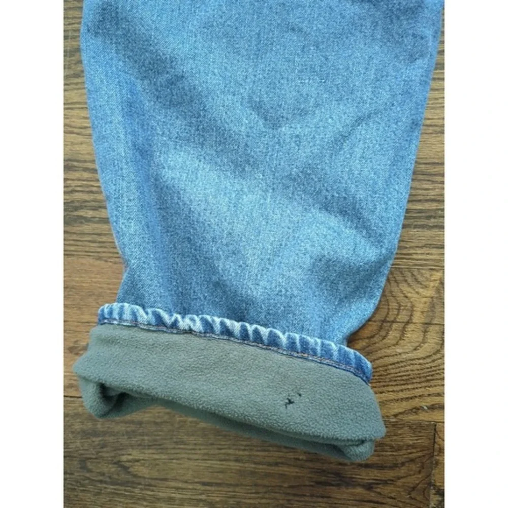 C.E. Schmidt Workwear Fleece Lined Carpenter Denim Jeans Size 40x34 Hammer Loop‎